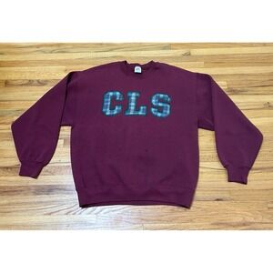 Jerzees Super Sweats Red CLS Sweatshirt  Men's Size‎ L  Vintage